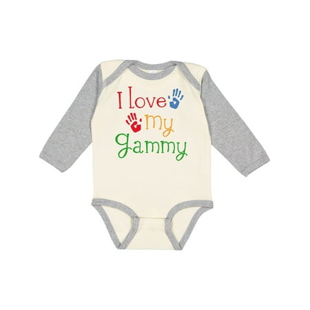 

Inktastic I Love My Gammy Gift Baby Boy or Baby Girl Long Sleeve Bodysuit