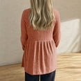 thumbnail image 5 of Fnooota Womens Maternity Long Sleeve Tops, Pullover Crew Neck Knitted Stretchy Pregnancy Clothes Orange Size M, 5 of 5