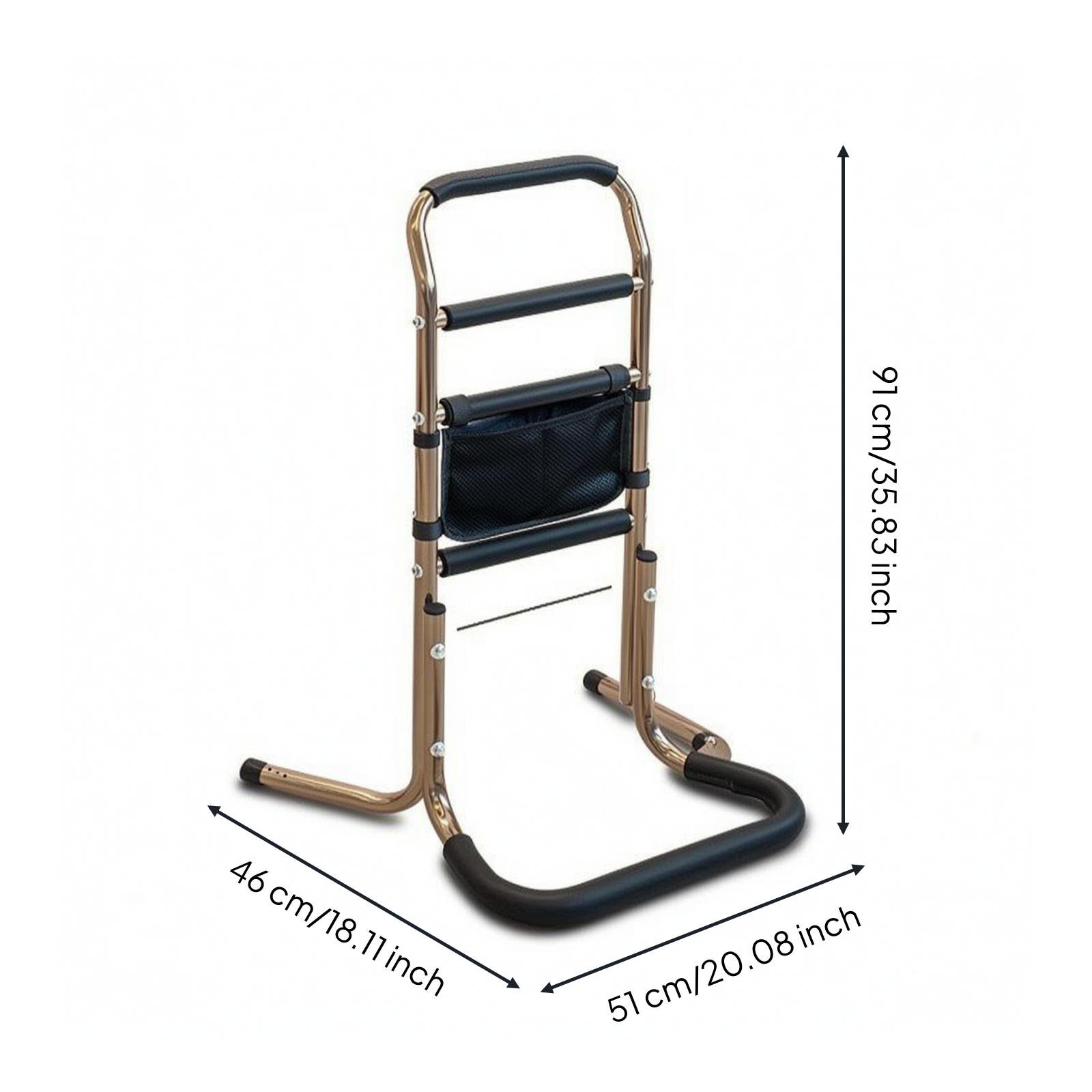 EHJRE Bed Assist Bar with Suction Cups Non-Slip Bed Bed Support Bar Heavy Duty Bedside with Storage Bag