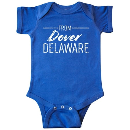 

Inktastic From Dover Delaware in White Distressed Text Gift Baby Boy or Baby Girl Bodysuit