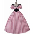 thumbnail image 2 of Pink and White Striped Victorian Rococo Dress Marie Antoinette Ball Gown Plus Size for Women, 2 of 6