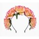 thumbnail image 1 of KAKOWELY Diadema de flores rosas, corona de flores artificiales, corona para el cabello, tocado floral para novia, boda, fiesta, fotos, decoración, 1 of 4