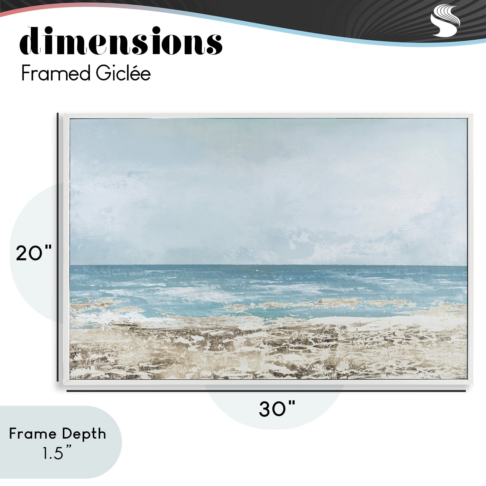 Stupell Industries Peaceful Mood Coastal Scene White Framed Giclee Art, design by Lorenzo Collective