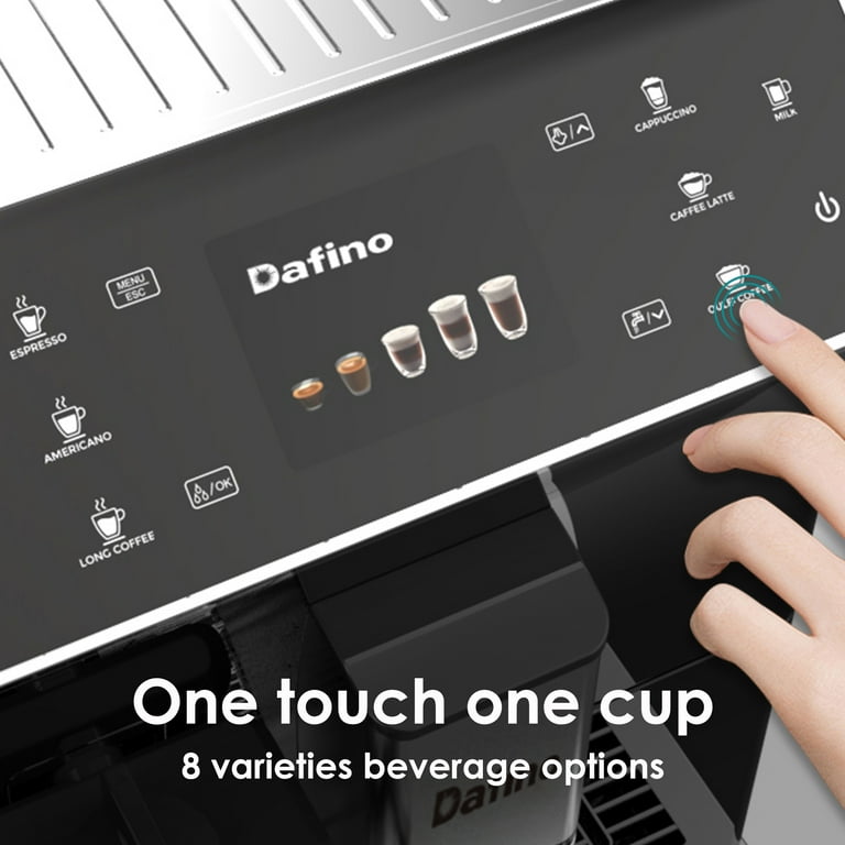 Automatic 8 Cups Coffee & Espresso Machine, TrueBrew (Iced-Coffee), Burr  Grinder + Descaling Solution, Cleaning Brush & Bean Shaped Icecube Latte  Maker for Home, Compact Design 