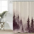 thumbnail image 2 of Extra Long Shower Curtain 72x96 Inch, Vintage Forest Shower Curtain Waterproof Bathroom Decor Farmhouse Pine Trees Natural Landscape Fabric Bath Curtain Set Accessories with Hooks, 2 of 6