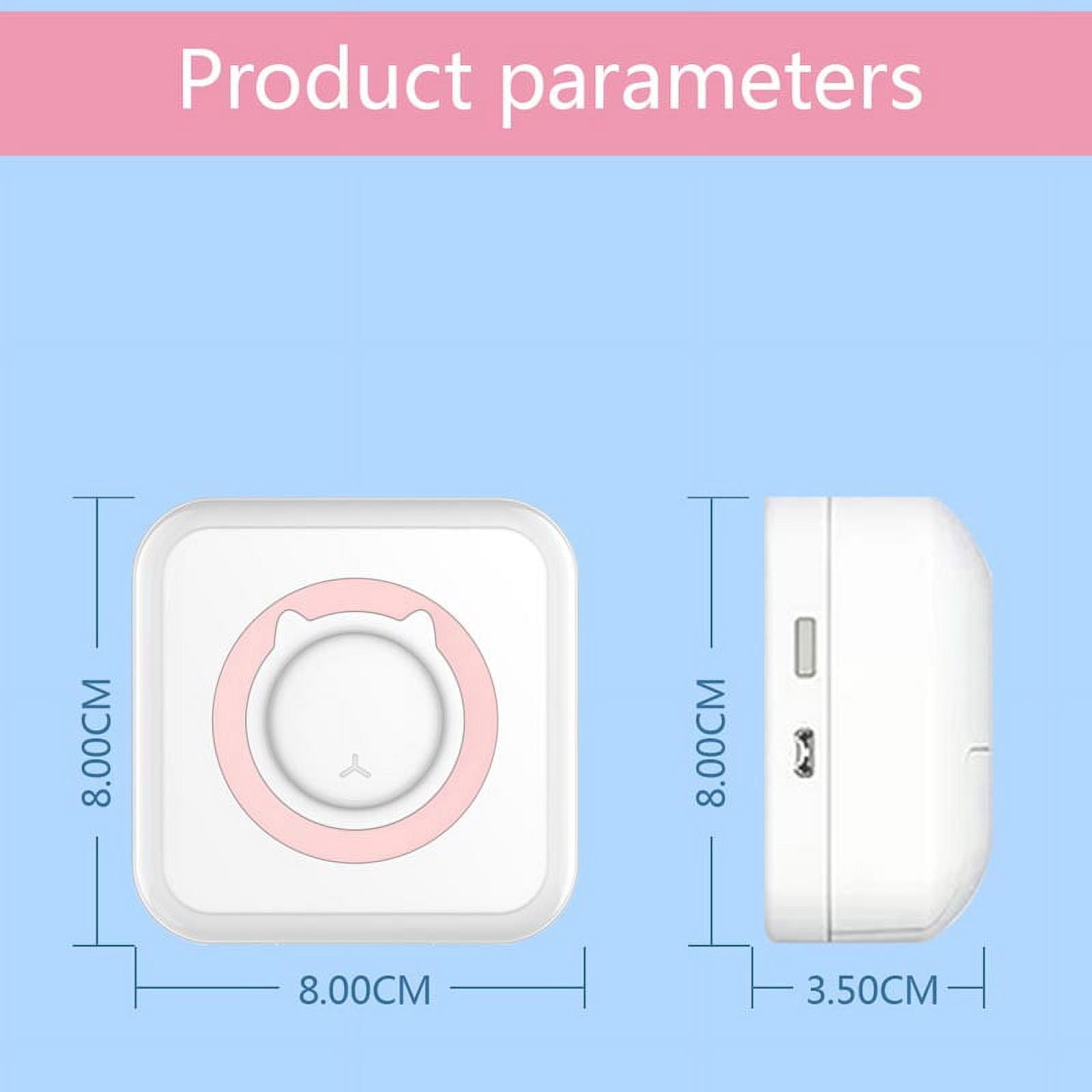 Pocket Thermal Printer Wireless BT Connect Printers 200DPI Thermal Printer for Paper Photo Printing Ink-free Printing