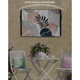 thumbnail image 6 of Outdoor TV Cover 60 to 65 Inch Weatherproof, Mid Century Boho Waterproof TV Screen Protector for Outside Decor with Zipper and Pocket 58"L x 37"H , Navy Pink Abstract Geo Leaf White, 6 of 7