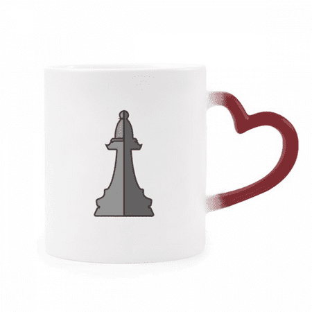 

Checkerboard Bishop White Word Chess Heat Sensitive Mug Red Color Changing Stoneware Cup