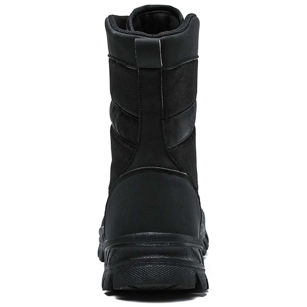 Outdoor Men's Hiking Boots Lightweight PU Leather Male Mid-leg Boots Women Trekking Trails Shoes, Black Color Gig Size US 13
