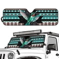 thumbnail image 2 of Yuyamidu Aztec Hummingbird Windshield Sunshade Fit for Jeep Wrangler JL/JLU 2018-2024 & Jeep Gladiator JT 2020-2024, 240T Foldable Window Shade Sun Visor Blocks UV Rays Keep Vehicle Cooler, 2 of 7