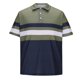 thumbnail image 2 of pstuiky Mangas cortas para hombre, Blusa informal de manga corta con cuello vuelto y botones con costuras a rayas para hombre camisas casuales para hombre m, 2 of 5