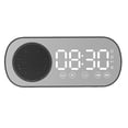 thumbnail image 1 of Speaker Clock, Versatile Mirror Speaker Clock Compact Efficient Scheduling Lithium Battery  For Home Black, 1 of 8