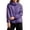 Purple, variant on Women Hooded Wind Resistant Outerwear Jacket Relaxed Fit Full Zip Raglan Sleeve Water Repellent Woven Coat for Outdoor