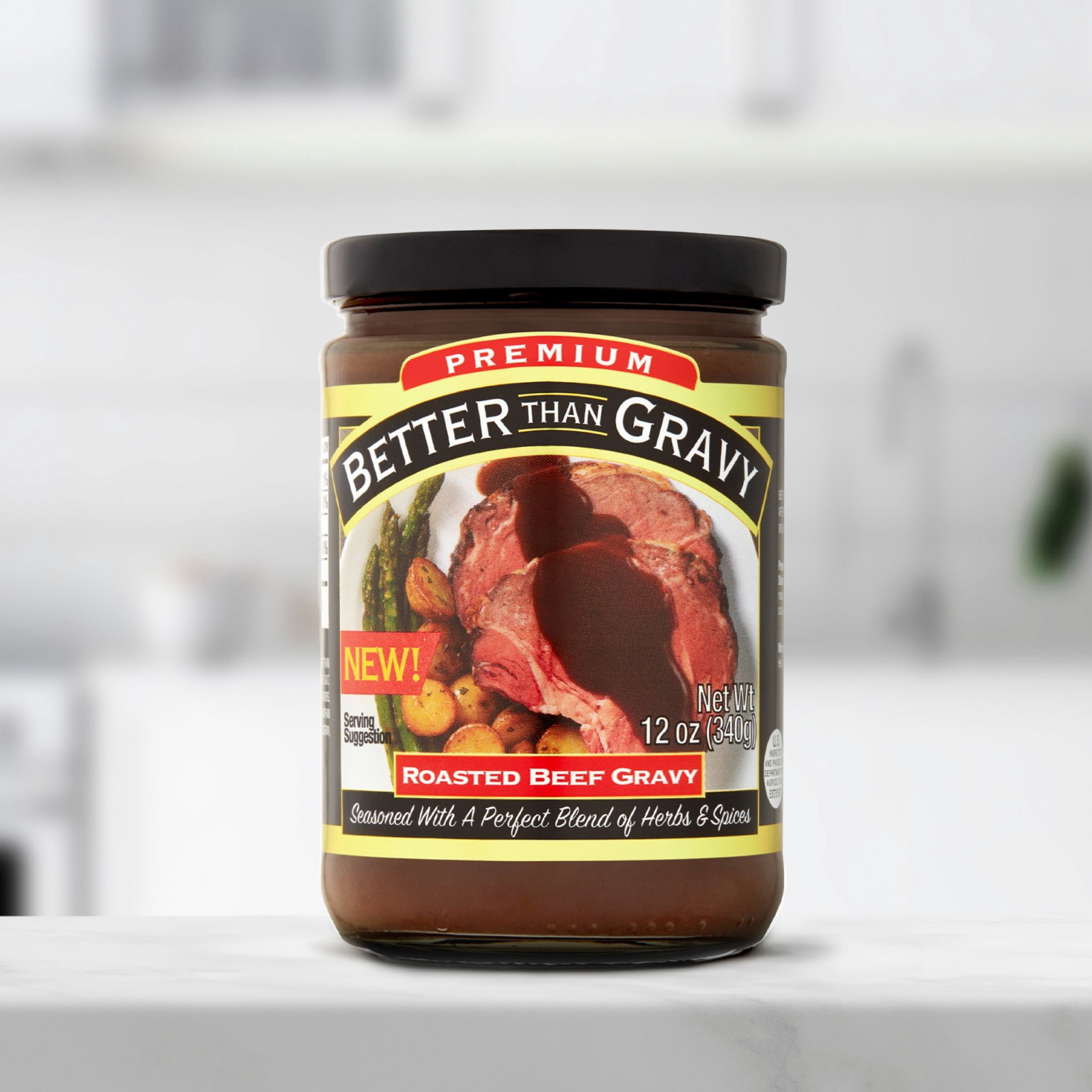 (12 pack) Better Than Gravy, Premium Roasted Beef Gravy, Shelf-Stable, 12 oz Jar