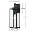 thumbnail image 4 of 21.8 inch Outdoor Wall Light Matte Black with Clear Glass Shade （2-pack ）, 4 of 8