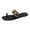 Black, variant on VerPetridure Women's Sandals Casual Vacation Open Toe Decorative Buckle Chain Solid Flat Beach Slippers