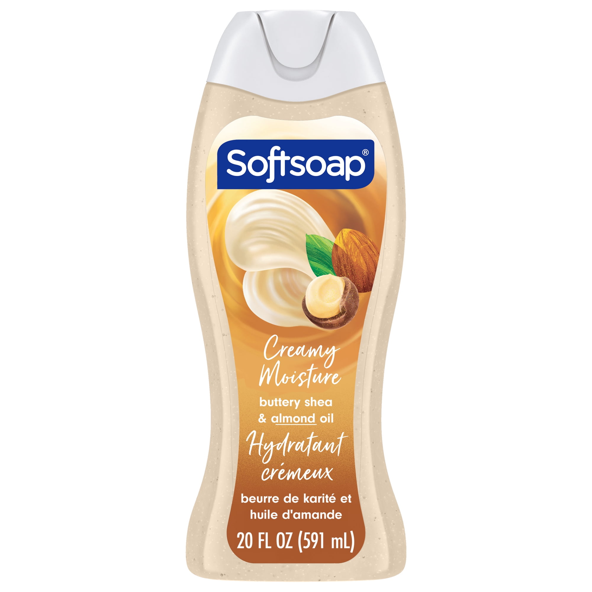 Softsoap Creamy Moisture Body Wash, Paraben Free, Buttery Shea and Almond Oil Scent, 20 fl oz