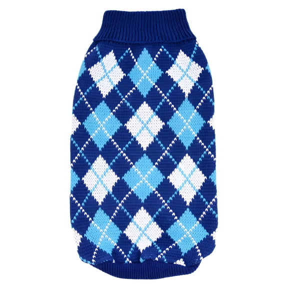 TELOLY 1Pcs Dog Sweater,Yarn Dog Dresses,Kitten Clothes,Blue,M