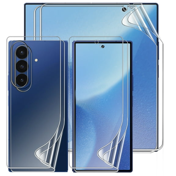 2 Sets Screen Protector for Samsung Galaxy Z Fold 7, (2 Main Screen and 2 Front Screen) Premium Folding TPU Soft Protective Film, Full Coverage for Galaxy Z Fold7,HD Clear Scratch Resistant