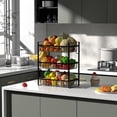 thumbnail image 2 of Fruit Basket for Kitchen Counter,Fruit Bowl,Countertop Organizer for Onion Bread and Snack Storage,Heavy Duty Metal Fruit Stand Holder with Liners (3 Tier), 2 of 6