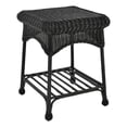 thumbnail image 1 of Jeco Wicker Patio End Table in Black, 1 of 7