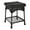 Black, variant on Jeco Resin Wicker Outdoor 17"W x 17"D Patio Square End Table in White