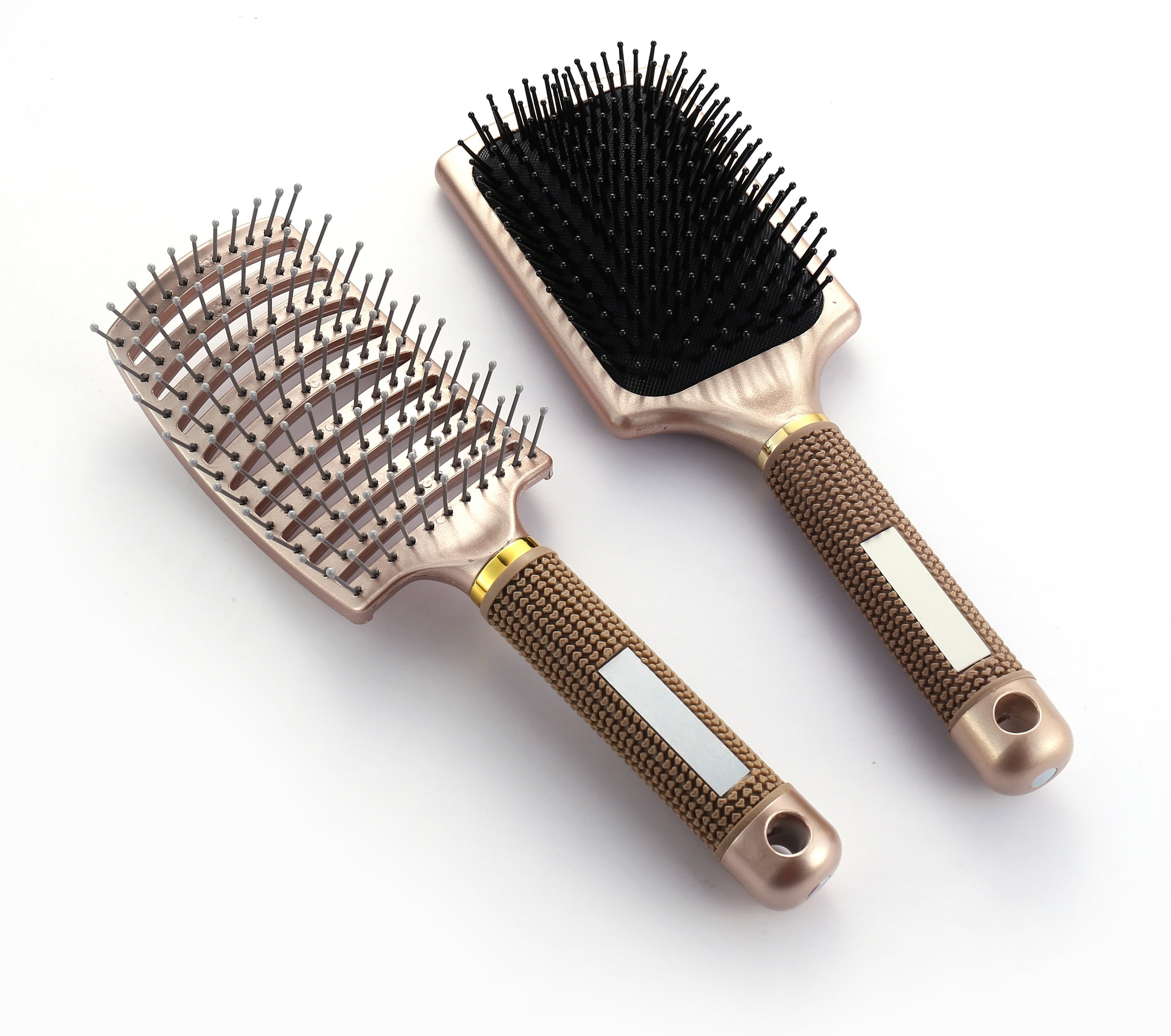 Ball tipped Air Volum Hair Brush with Flexible Cushion Base & Curved