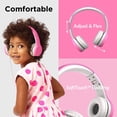 thumbnail image 2 of LilGadgets Connect + Kids Premium Volume Limited Auriculares con cable con SharePort y micrófono en línea (niños, niños pequeños) - Rosa, 2 of 3