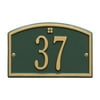 Whitehall Products 1179GG Petite Wall One Line Cape Charles Address Plaque, Green & Gold