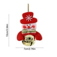thumbnail image 3 of yulier Christmas Bell Ornaments, Cute Santa Claus Snowman Reindeer Bear Doll Christmas Character Hanging Ornaments Bell Pendant Christmas Tree Decorations Xmas Gifts, 3 of 6