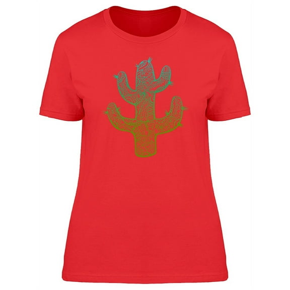 Cactus With Textured Pattern Col T-Shirt Women -Image by Shutterstock, Female x-Large