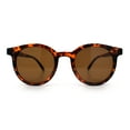 thumbnail image 5 of Retro Hipster Fashion Horn Rim Round Circle Len Plastic Sunglasses Tortoise - Brown, 5 of 8