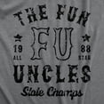 thumbnail image 2 of Mens The Fun Uncles State Champs T Shirt Funny Cool Uncle Champion Tee for Guys (Dark Heather Grey - UNCLES) - M, 2 of 3