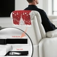 thumbnail image 4 of TSOVTHRID Recliner Headrest Cover PU Sofa Headrest Protector for Furniture Slipcover Christmas Decor 17x27in Non Slip Head Rest Cover for Living Room, Christmas Tree Baubles Music Note Print, 1 PCS, 4 of 7