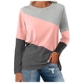 thumbnail image 1 of SNKSDGM Blouses à Manches Longues pour Femmes pour le Travail Blouses à Manches Longues pour Femmes pour le Travail T-Shirt Décontracté à Col Rond Manches Longues Imprimé Respirant Haut TTTG, 1 of 4