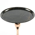 thumbnail image 6 of Mermaid Tail End Coffee Table Round Side Table, Modern Metal Pedestal Table for Small Spaces, Martini Style Accent Table for Living Room, 6 of 10