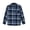 Blue, variant on Krumba Mens Flannel Cotton Shirt: Soft Long Sleeve Plaid Button Down Warm Wear - Casual for Fall Winter Work Outdoor Blue Black Size 2XL