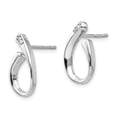 thumbnail image 2 of White Sterling Silver Earring Button Women'S Diamond 17 mm 11, 2 of 4