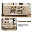 thumbnail image 4 of MDQMD Farmhouse Sideboard with 2 Sliding Doors for Living Room,Carved Console Cabinet with Shelves,White Buffet Cabinet for Dining Room, 4 of 9