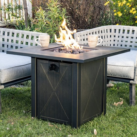 Fire cover Waterproof Heavy Duty Outdoor Table Black 2 Sizes Furniture