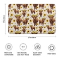 thumbnail image 3 of Beige Highland Cow Sunflower Pattern Bathroom Rugs Mat,Non Slip Microfiber Bathroom Rug,Rubber Backing,Soft Bathroom Mats for Bathroom Floor,Tub and Shower,17x27in(43x68cm), 3 of 5