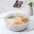 thumbnail image 1 of TIMIFIS Shape The Organiser, Fruit Tray Home Living Room Coffee Table Dry Fruit Tray Candy Box Compartment with Lid Sealed Storage Box Fruit Tray Dry Fruit Box Kitchen Appliances, 1 of 6