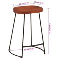 thumbnail image 4 of vidaXL Gavin Bar Stools 2 pcs 45x40x63 cm Solid Wood Mango, 4 of 5