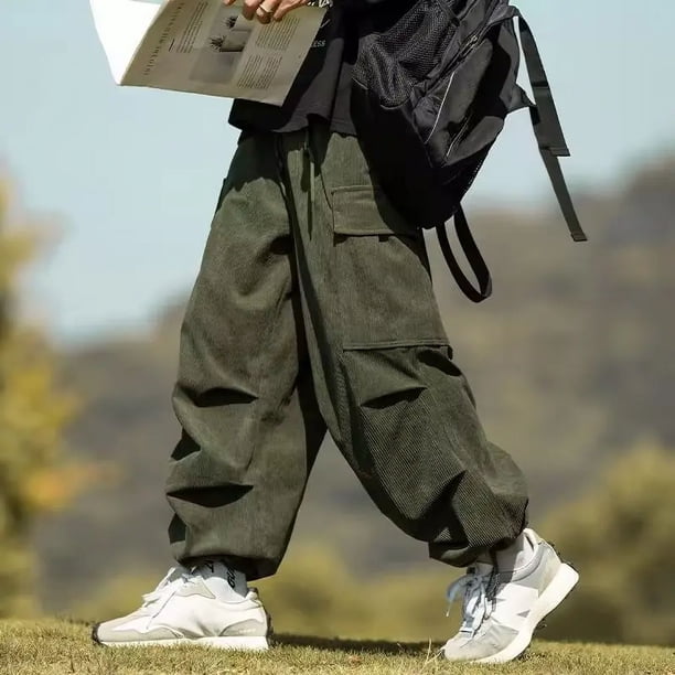 Pantalon de pana para hombre, pantalón clásico con cordón, cintura Pantalon de pana para hombre, pantalón clásico con cordón, cintura