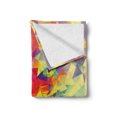 thumbnail image 2 of Safari Soft Flannel Fleece Throw Blanket, Polygonal Lion Face with Geometric Shades and Effects Exotic King of Jungle Theme, Cozy Plush for Indoor and Outdoor Use, 70" x 90", Multicolor, by Ambesonne, 2 of 6