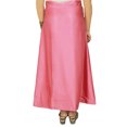 thumbnail image 2 of Indian Satin Silk Petticoat Bollywood Solid Inskirt Lining For Sari, 2 of 3