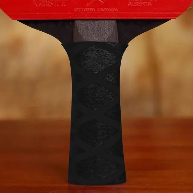 1-10 Pcs Raquettes de Tennis de Table Ruban de Poignée Rétractable Chauve-Souris de Ping-Pong Poignées Bandeau Anti-Transpiration Prise Confortable Accessoires de Tennis de Table Noir 1pcs