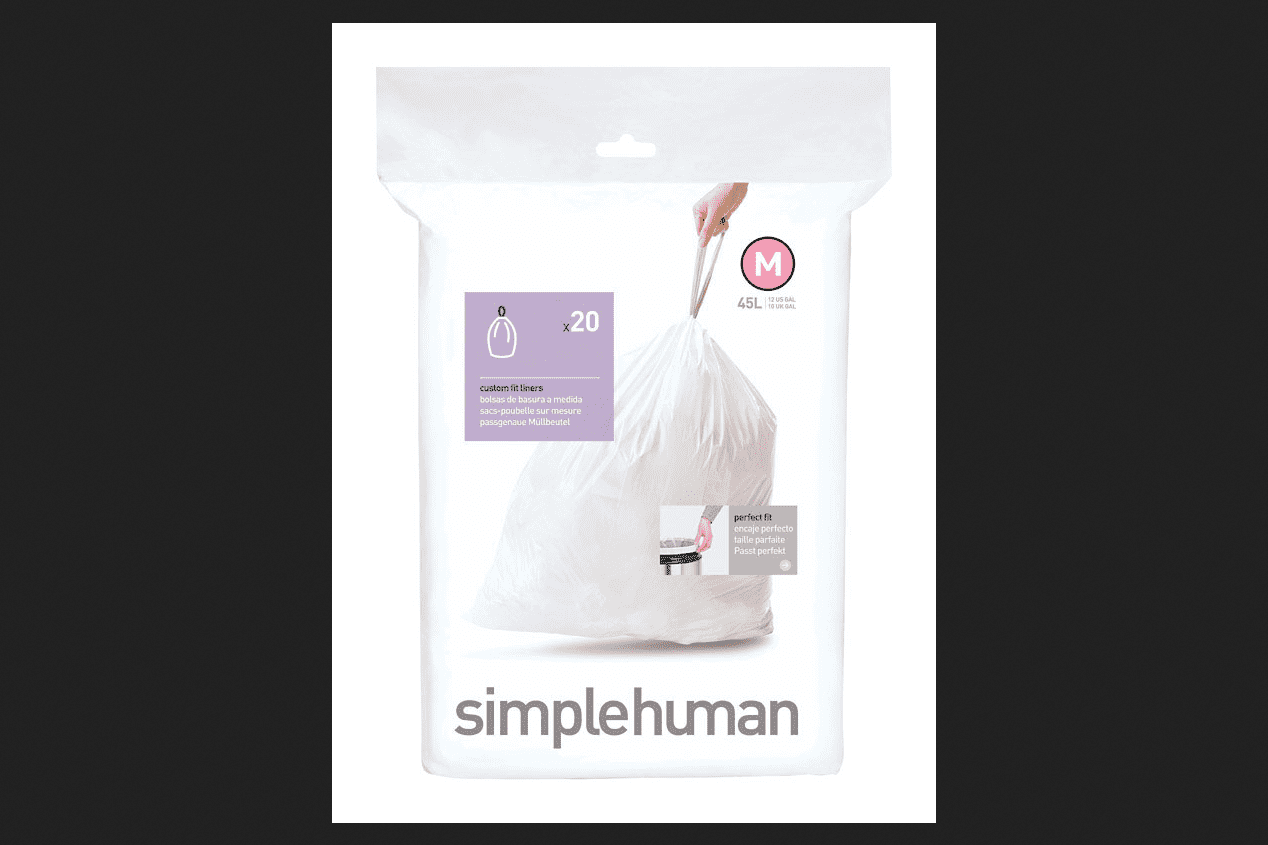 Simplehuman Bin Bag Liner Code A Box of 90 CW0160 