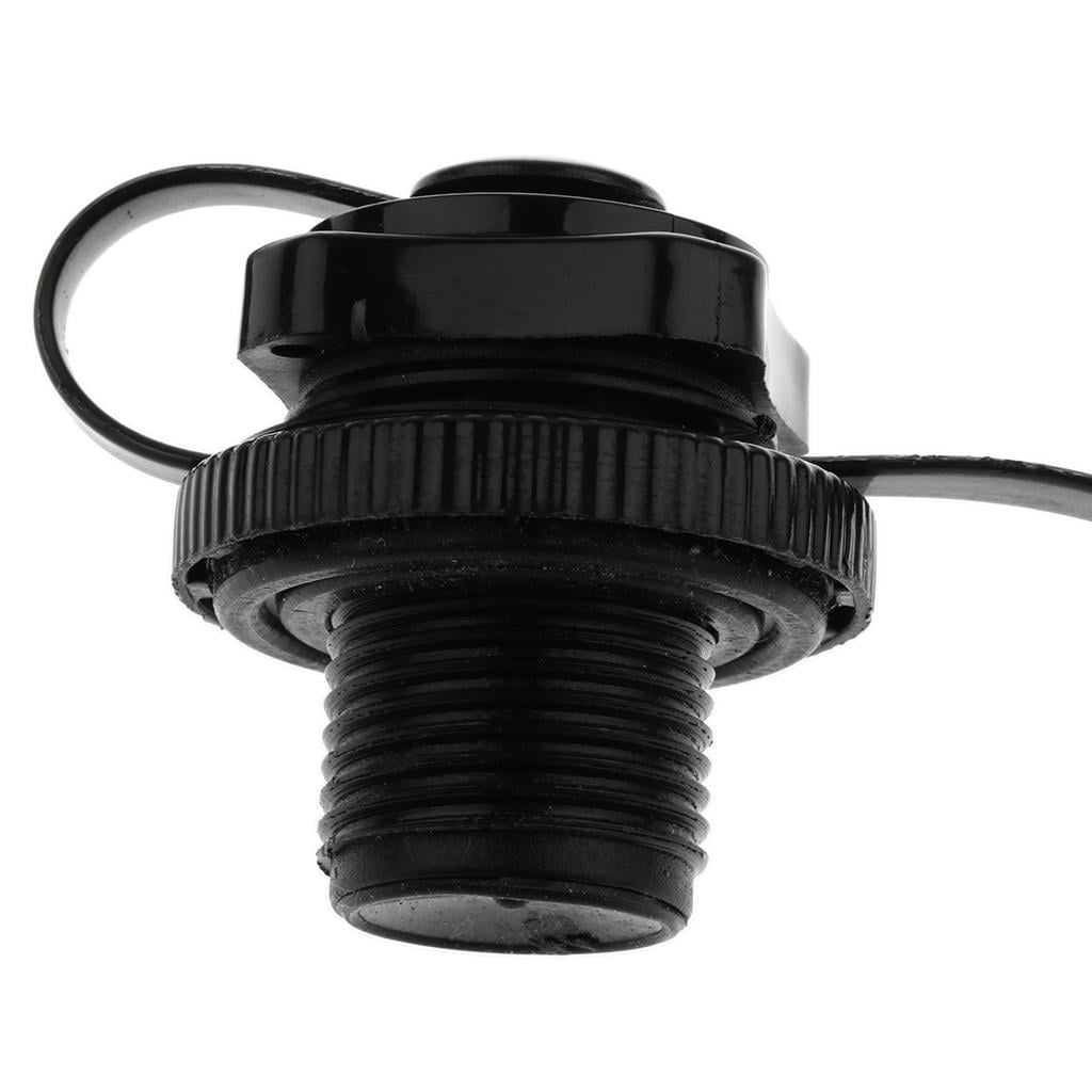 Black Plastic Air Valve with Base for Inflatable Kayak Boat Canoe Pool Raft 