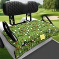 thumbnail image 3 of Bulopur Hibiscu Waterproof Golf Cart Seat Covers Non Slip Golf Cart Seat Towel Blanket with 4 Front Pockets& Nonskid Bottom Fits for EZGO, Yamaha, Club Car, 3 of 8